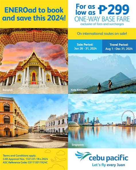 Cebu Pacific Launches Seat Sale for 2024, Fares Starting at P299.